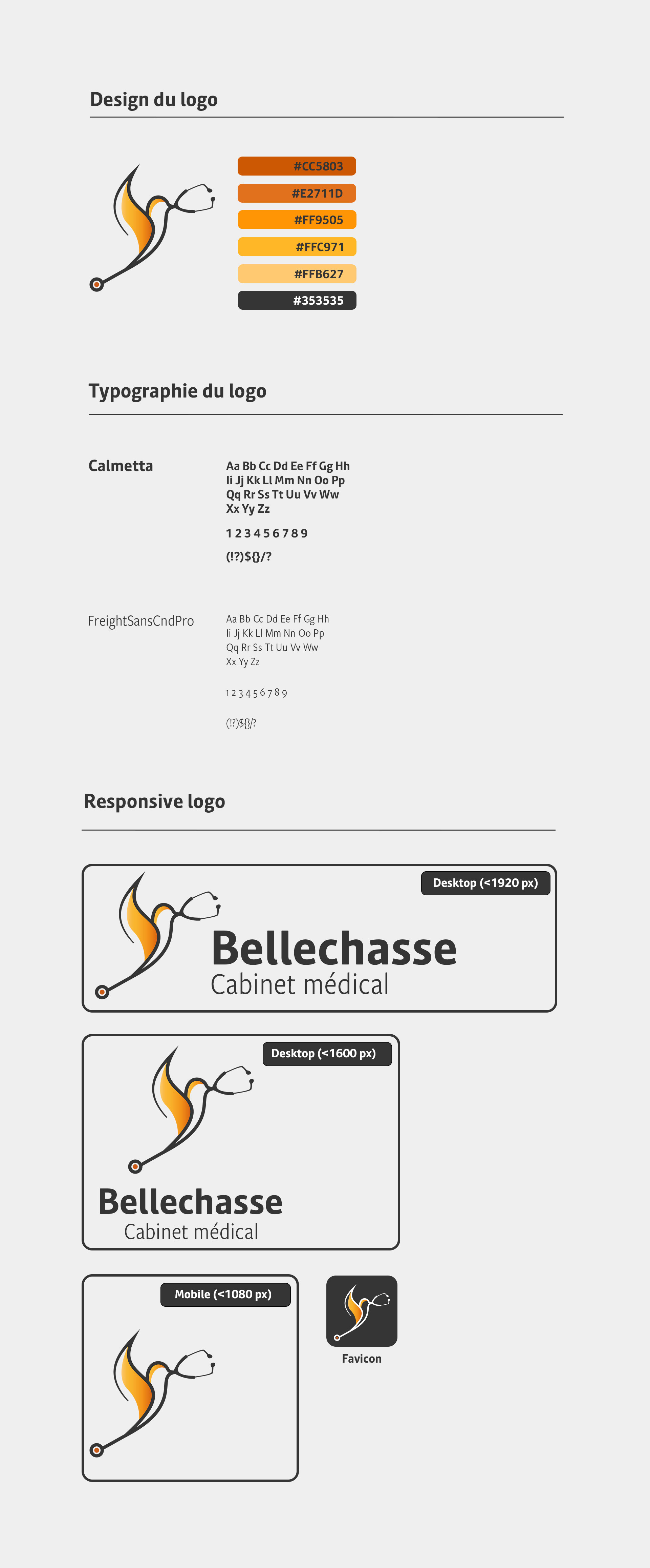 charte graphique du logo bellechasse.(version mobile)